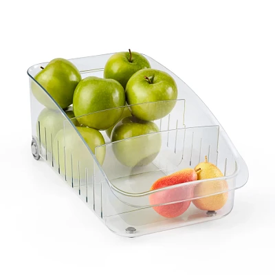 YouCopia 8 BPA-Free Plastic RollOut Fridge Drawer - Clear: Refrigerator Organizer, Multi-Compartments, Kitchen Storage