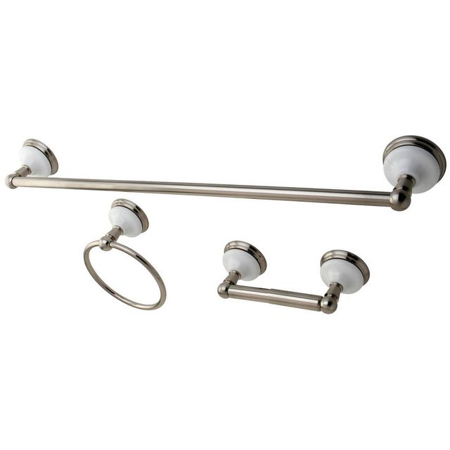 3pc Victorian Towel Bar Bathroom Hardware Set