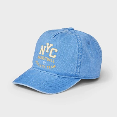 Boys NYC Basketball Baseball Hat - Blue