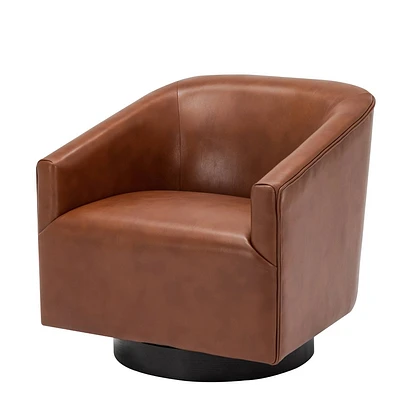 Comfort Pointe Gaven Wood Base Swivel Accent Chair