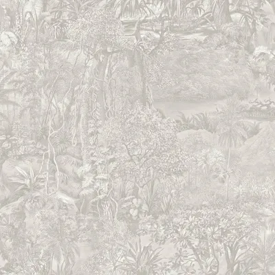 Tempaper & Co. Jungle Toile Removable Peel and Stick Wallpaper, Countryside Gray Toile, 28 sq. ft.