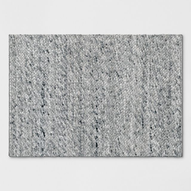 2x3 Chunky Knit Wool Woven Rug Gray - Threshold