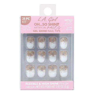 L.A. Girl Oh So Shiny Fake Nails - Starry Sparkles - 25ct