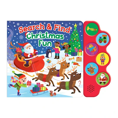 Search & Find Christmas Fun (6-Button Sound Book) - by Kidsbooks Publishing (Board Book)