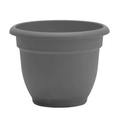 Bloem 17.75 Wide Ariana Planter with Self Watering Grid Charcoal: Indoor/Outdoor, No Assembly Required