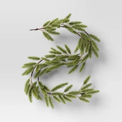 6 Balsam Fir Draping Christmas Artificial Garland Green - Wondershop