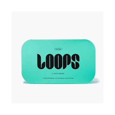 LOOPS Clean Slate Facial Mask - 5ct/5.29oz