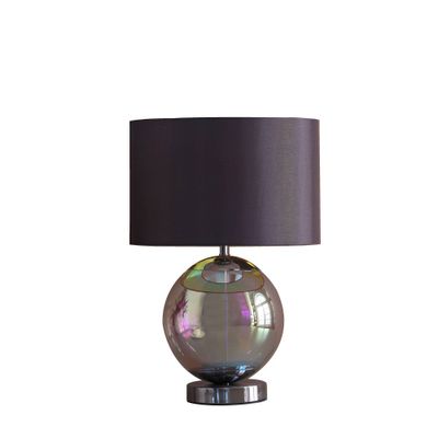 18.75 Traditional Iridescent Glass Table Lamp Gray - Ore International