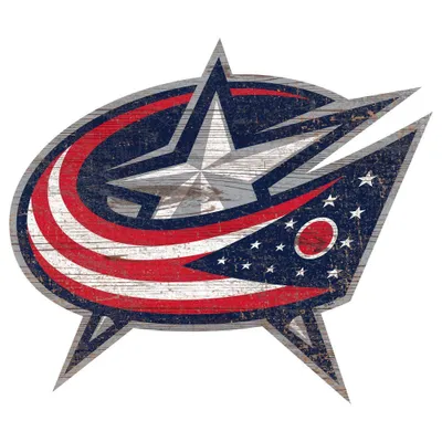 NHL Columbus Blue Jackets Distressed Logo Cutout Sign