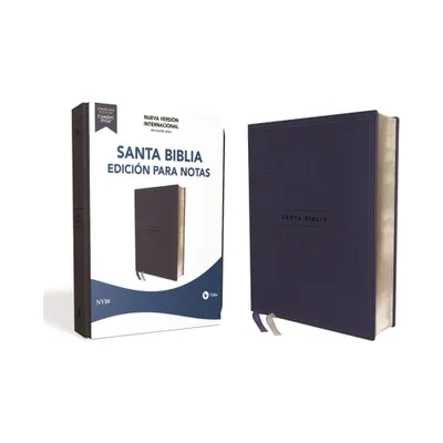 Nvi, Santa Biblia, Revisin 2022, Edicin Para Notas, Leathersoft, Azul Marino, Palabras de Jess En Rojo, Comfort Print - (Leather Bound)