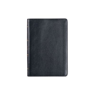 KJV Compact Bible Black Full Grain Leather - (Leather Bound)