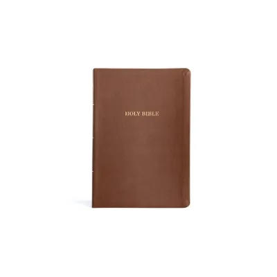 KJV Large Print Thinline Bible, Value Edition, Brown Leathertouch - by Holman Bible Publishers (Leather Bound)