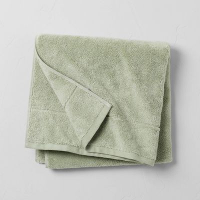 Modal Bath Towel Light Sage Green - Casaluna: Heavyweight Cotton-Modal Blend, Low Lint, OEKO-TEX Certified