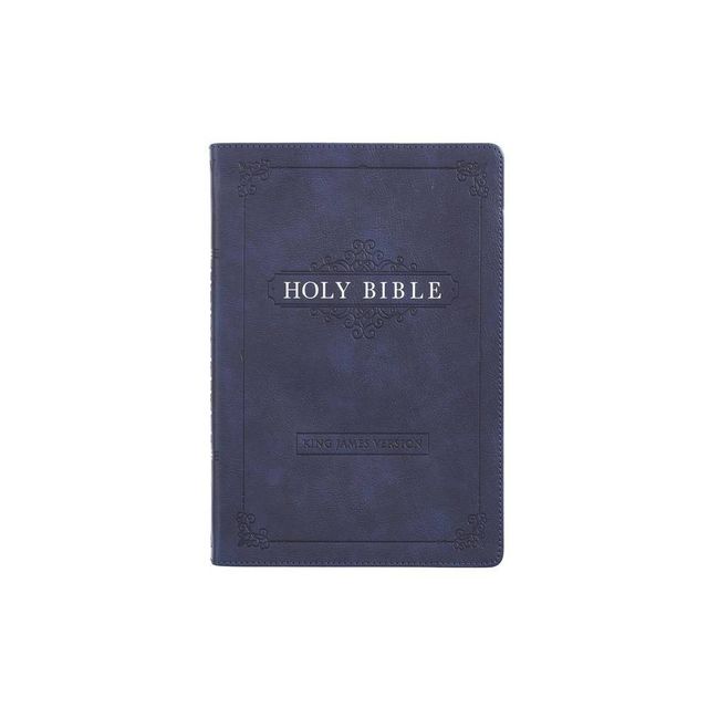 KJV Bible Thinline Navy - Large Print (Leather Bound)