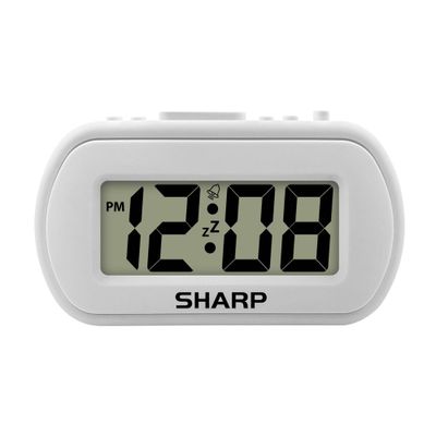 1 LCD with Top Control Clock White - Sharp