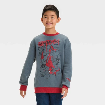 Boys Spider-Man Fleece Pullover Sweatshirt