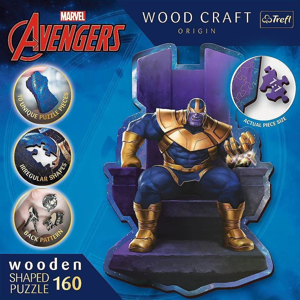 Trefl Marvel Thanos on Throne Wooden Shapped 160pc Puzzle