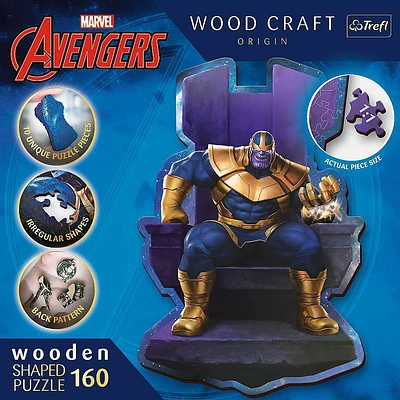 Trefl Marvel Thanos on Throne Wooden Shapped 160pc Puzzle