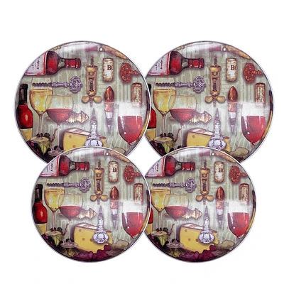 Range Kleen 4pk Round On Cloud Wine Burner Kover Set by Mary Beth Baker