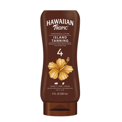 Hawaiian Tropic Dark Tanning Lotion Sunscreen - SPF 4 - 8oz