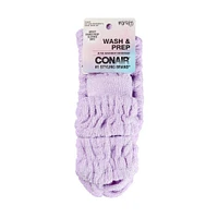 Conair Spa Headwrap with Wristlets Polyester Headband - Lavender - 3pk