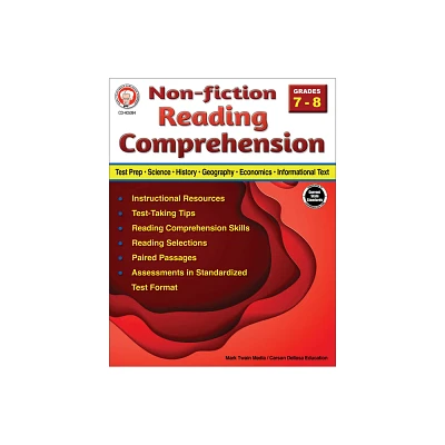 Nonfiction Reading Comprehension Workbook, Grades 7 - 8 - by Schyrlet Cameron (Paperback)