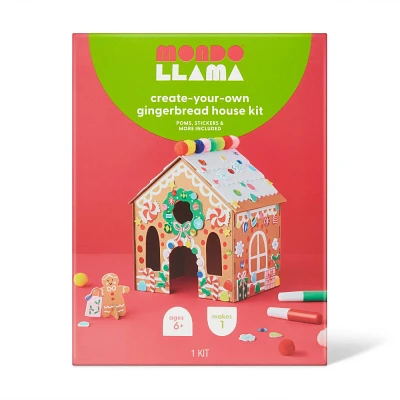 Christmas Craft Create-Your-Own Gingerbread House Kit - Mondo Llama