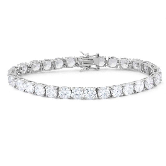 6mm Round Cubic Zirconia Bracelet in Sterling Silver