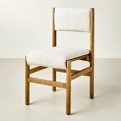 Dowel Leg Upholstered Armless Dining Chair