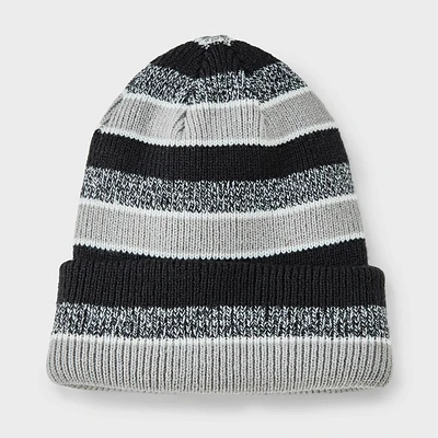 Men Reverible Striped Beanie - Goodfellow & Co Black//White