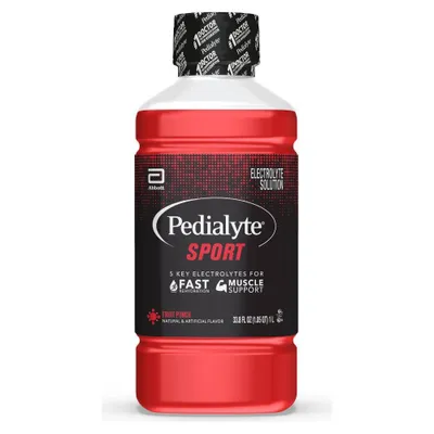 Pedialyte Sport Electrolyte Solution Hydration Drink - Fruit Punch - 33.8 fl oz