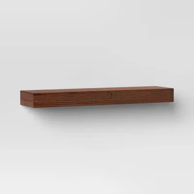 24 Floating Dark Wood Shelf - Threshold: Wall-Mounted