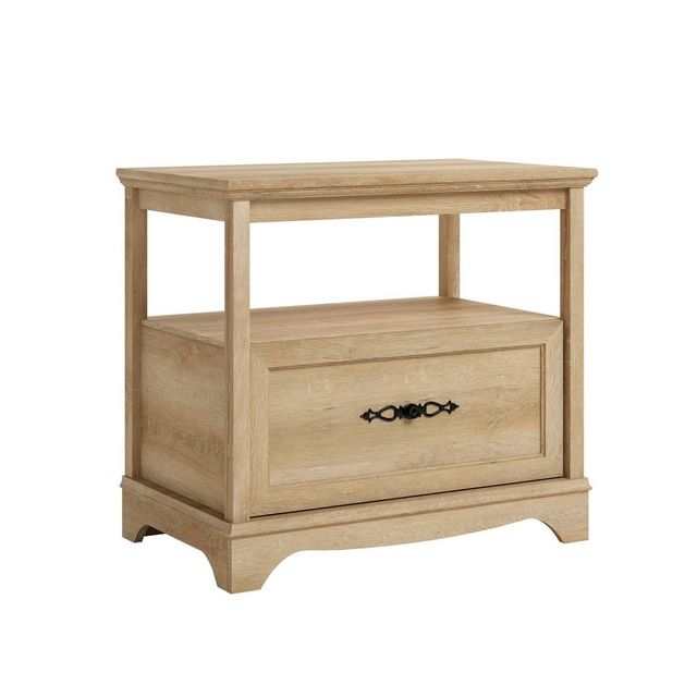 Adaline Caf Lateral File Cabinet with Drawer Orchard Oak - Sauder: Open Shelf, Full Extension Slides