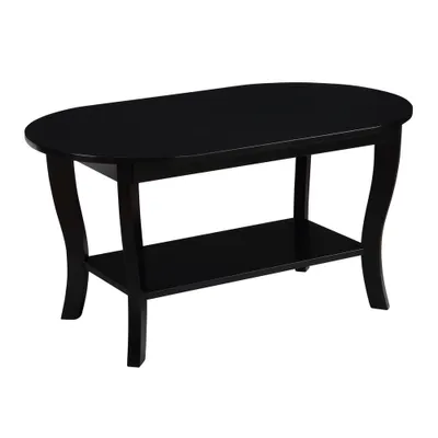 American Heritage Oval Coffee Table with Shelf