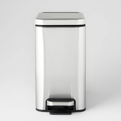 10L Stainless Slim Step Trash Can - Brightroom