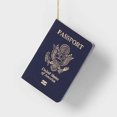 Passport Christmas Tree Ornament Navy - Wondershop