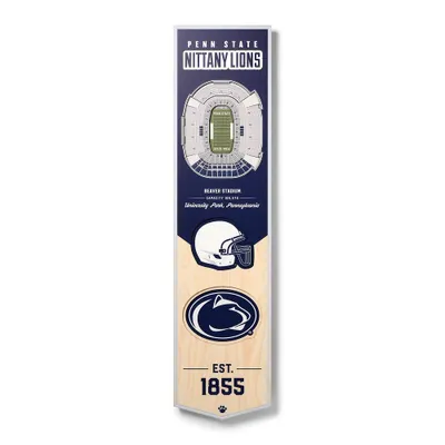 8 X 32 NCAA Penn State Nittany Lions 3D StadiumView Banner