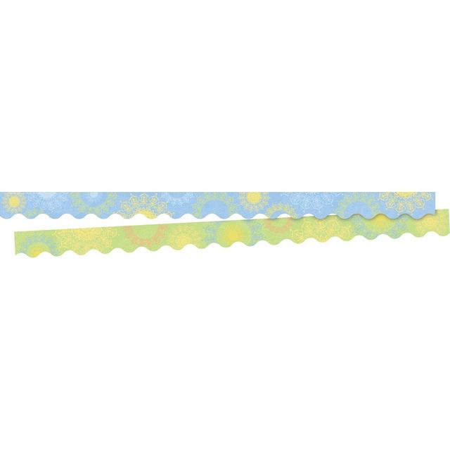 2pk Mindfulness Sunrise Double-Sided Scalloped Classroom Borders - Barker Creek: Teaching Aid for All Ages, 26 Pieces