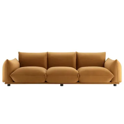 Copious Performance Velvet Sofa Cognac - Modway