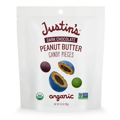 Justins Dark Chocolate Peanut Butter Candy Pieces 4.5oz