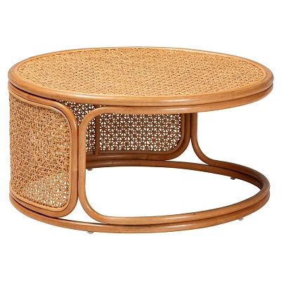 bali & pari Eldon Rattan Coffee Table Honey