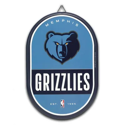 NBA Memphis Grizzlies Embossed Metal Pill Wall Sign