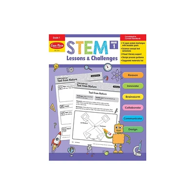 Stem Lessons and Challenges, Grade 1 Teacher Resource - by Evan-Moor Educational Publishers (Paperback)