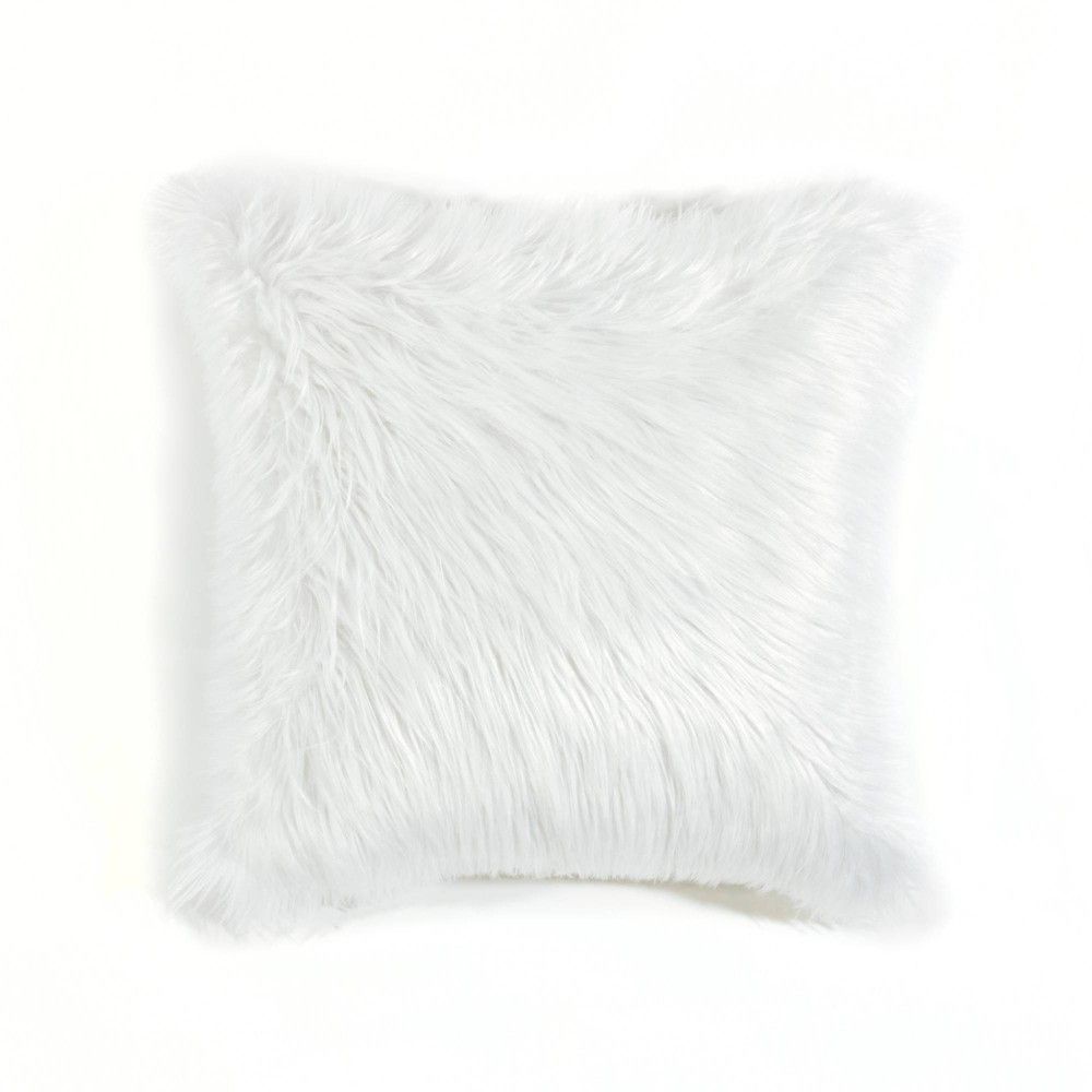 Accent Pillow-Plush Fur White 20X20