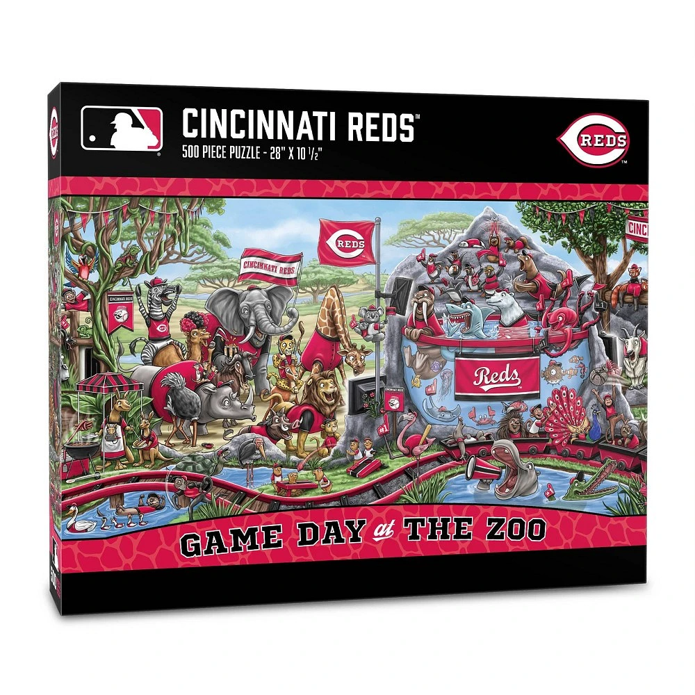 Cincinnati Reds MLB Cincinnati Reds Game Day at the Zoo Jigsaw Puzzle -  500pc | MarketFair Shoppes