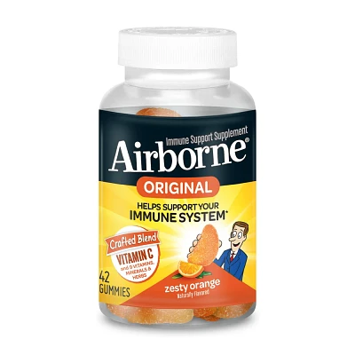 Airborne Immune Support Gummies with Vitamin C & Zinc - Orange - 42ct