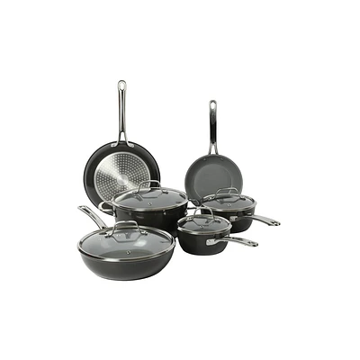 Sur La Table Kitchen Essentials 10pc Titanium Ceramic Nonstick Aluminum Set