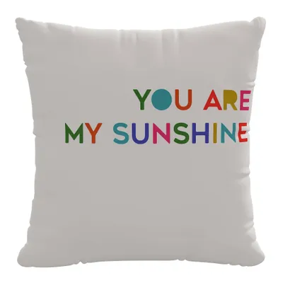 18x18 Polyester Insert in Sunshine Square Throw Pillow White - Skyline Furniture