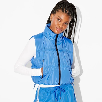 Womens Game Day Mock Turtleneck Puffer Vest