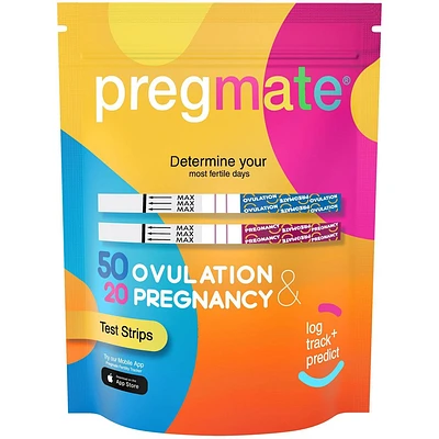 Pregmate 50 Ovulation and 20 Pregnancy Test Strips